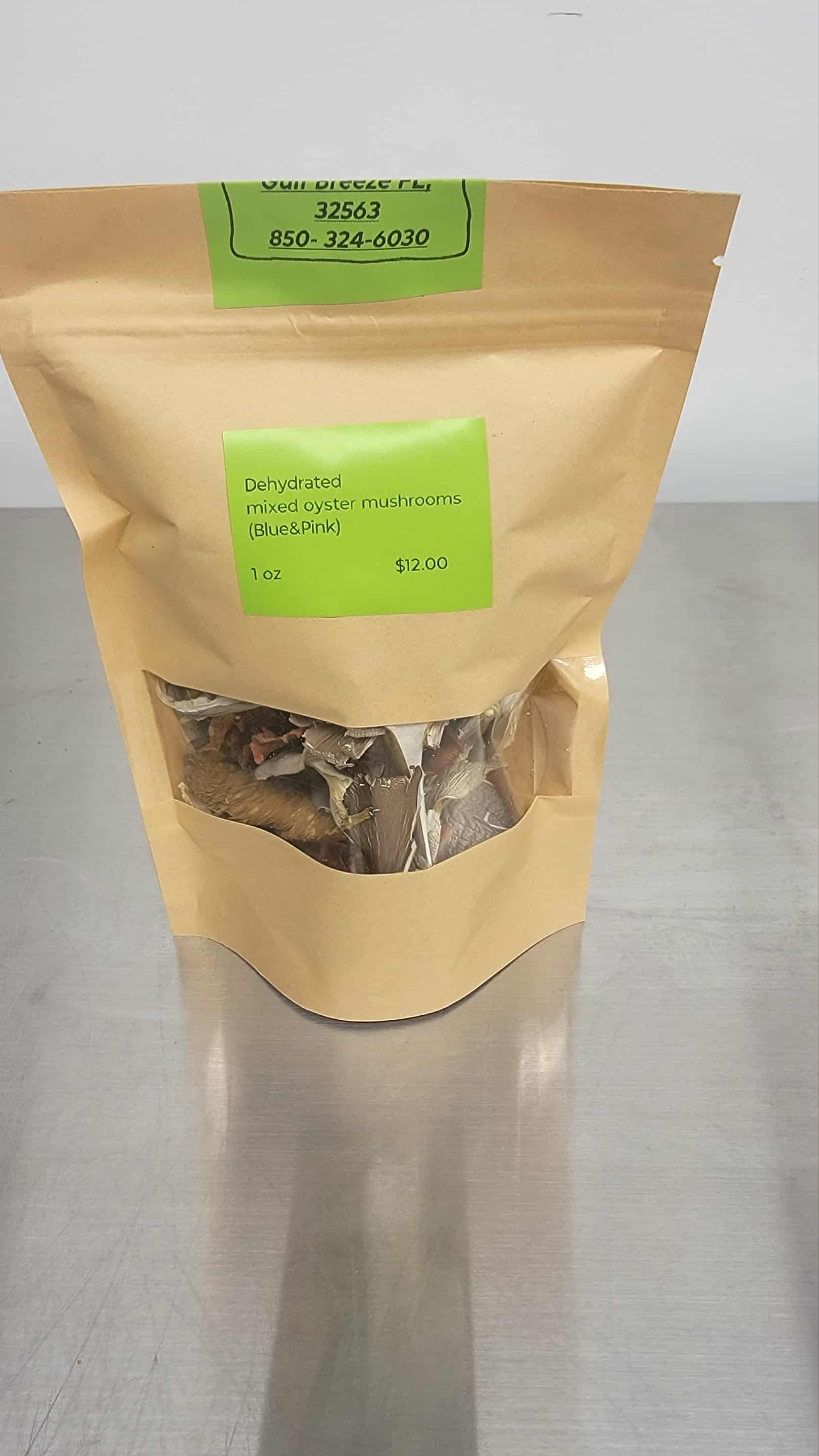 Dehydrated oyster mushrooms — 1 oz